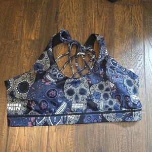 CVG Midnight skulls Workout Bra